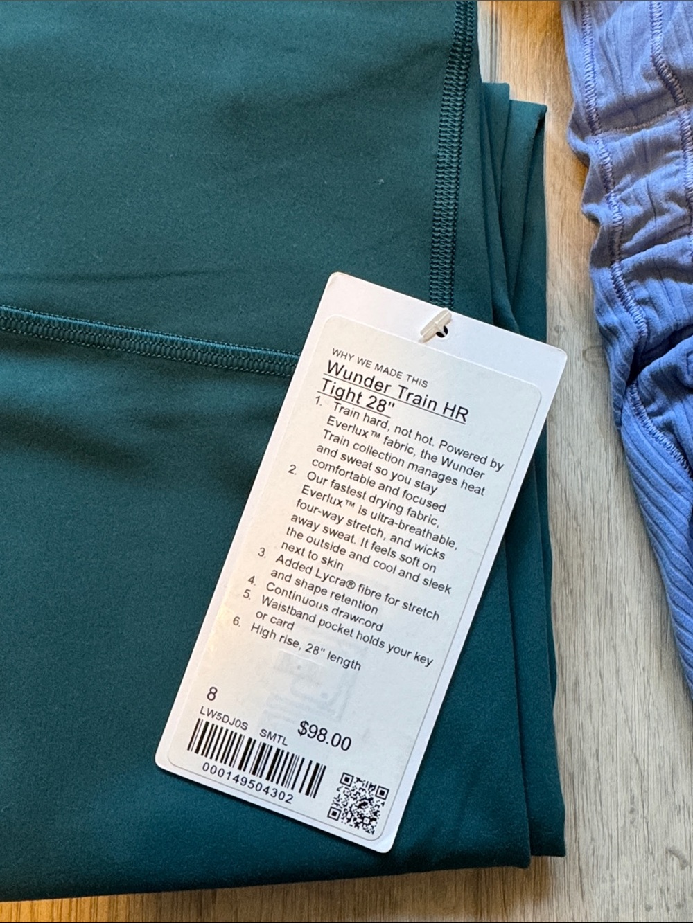 Lululemon Blue & Teal Size 8 NWT Bundle Top & Leggings All It Takes, WT, Glow Up - Picture 2 of 5